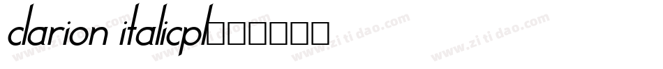clarion italicpl字体转换